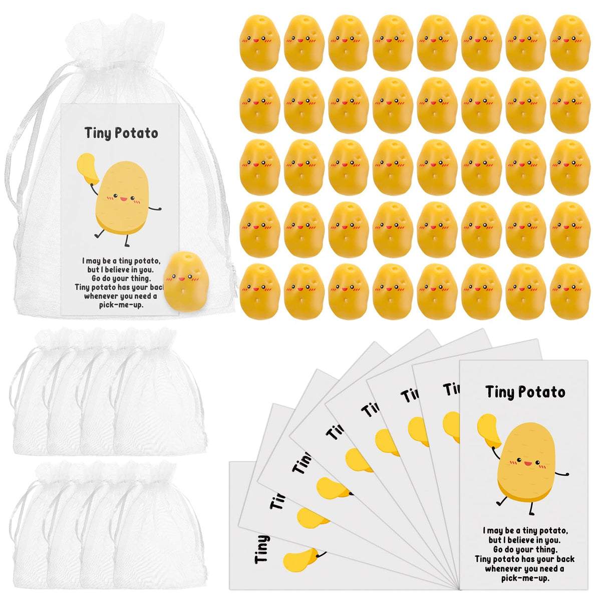 Huwena mini resin potato set, compact keepsake ideal for easy gifting