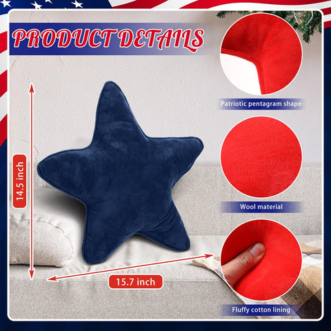 Huwena velvet star pillow offers generous size for cozy seating.