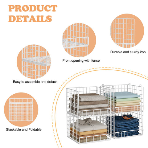 Huxitocan foldable closet bins shown in corner storage for space-saving flexibility.