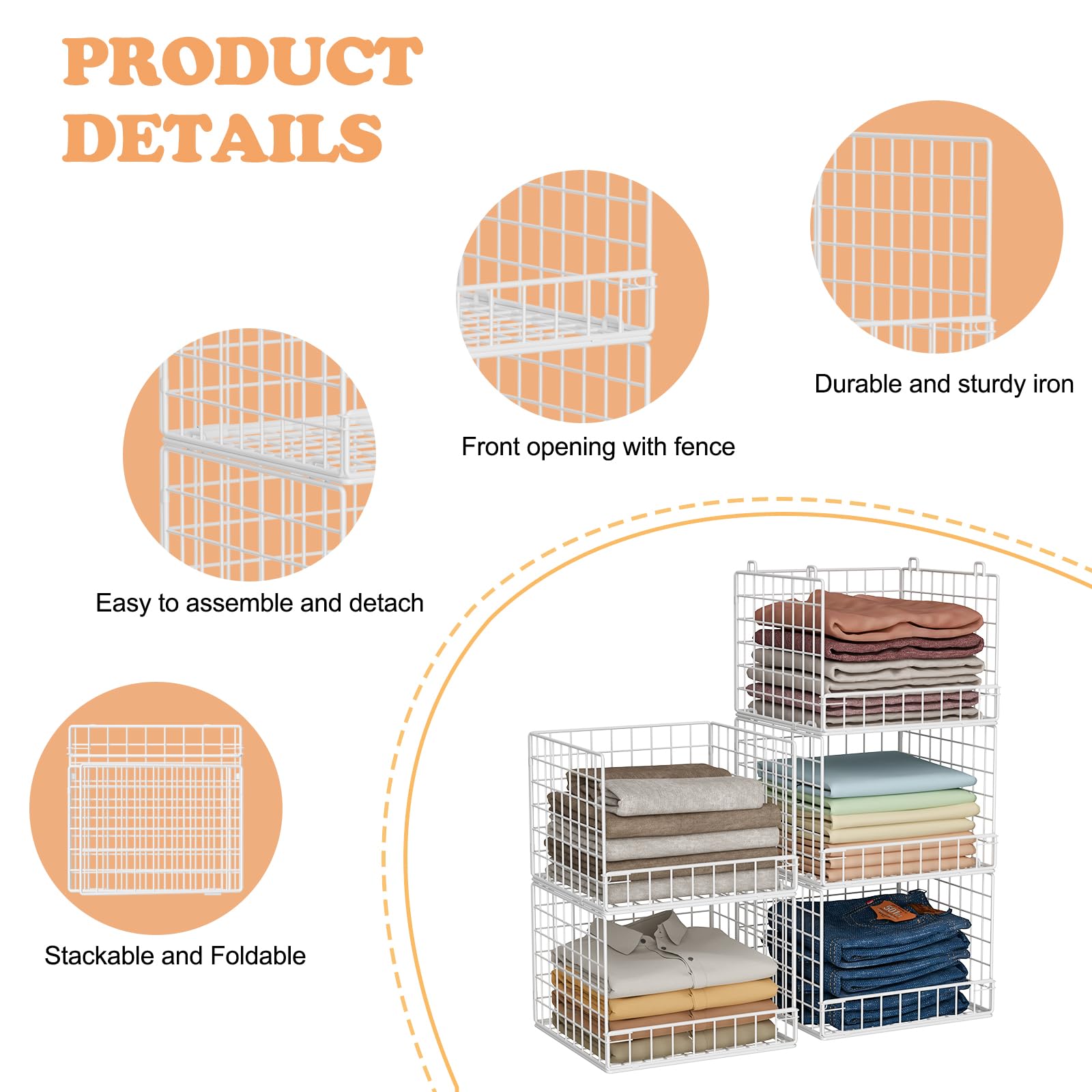 Huxitocan foldable closet shelves demonstrate easy collapse for corner storage.