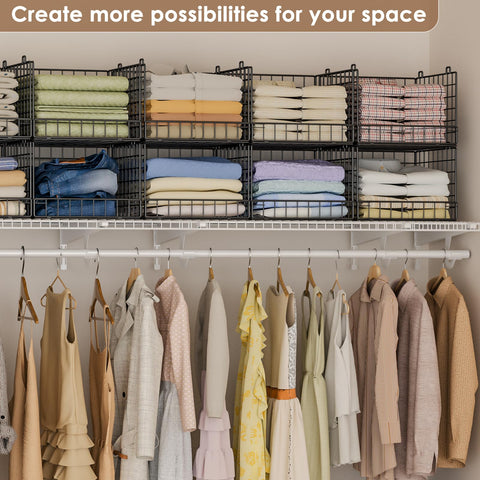 Huxitocan patent-protected design ensures a sturdy closet system.