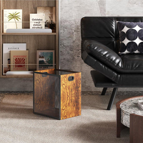 Huxitocan Retro Trash Can suits office, bedroom, and study environments.
