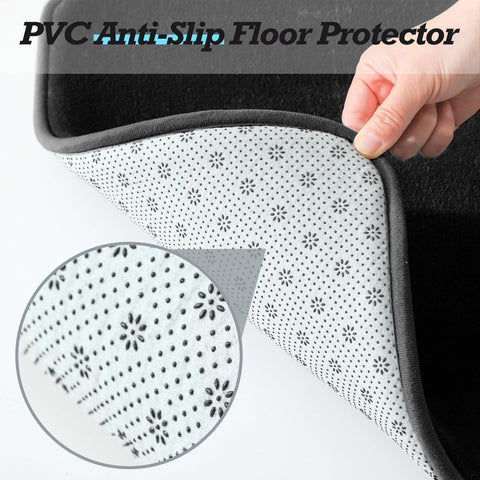 HUXMEYSON contoured U-shape rug supports feet after showers