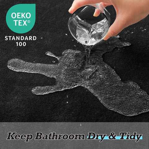 HUXMEYSON large bath rug covers bathroom floors comfortably