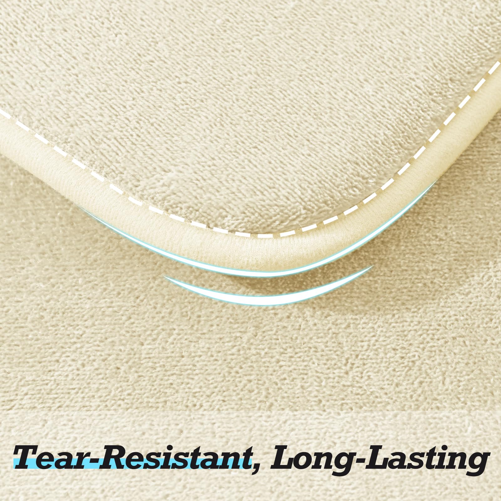 HUXMEYSON absorbent microfiber surface dries quickly after showers