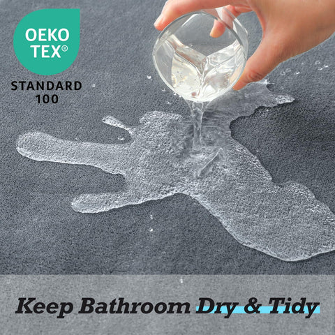 HUXMEYSON large bath rug 20x32 highlights full coverage and soft padding.