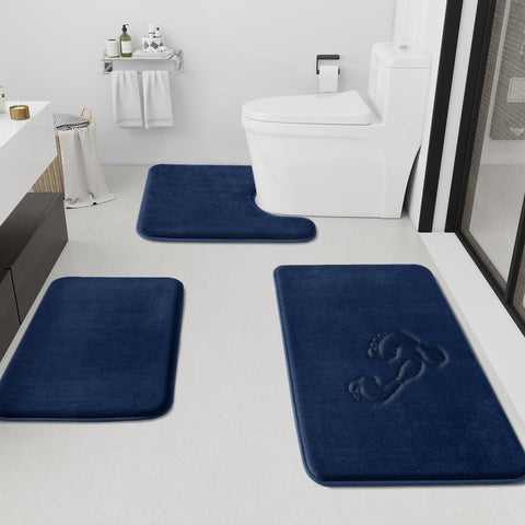 HUXMEYSON small 17x24 bath rug shows plush comfort for tight bathrooms
