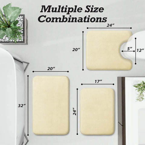 HUXMEYSON U-shape rug 20x24 provides contoured support for bathroom routines