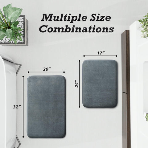 HUXMEYSON large bath mat 20x32 with quick-dry microfiber for fast moisture wicking