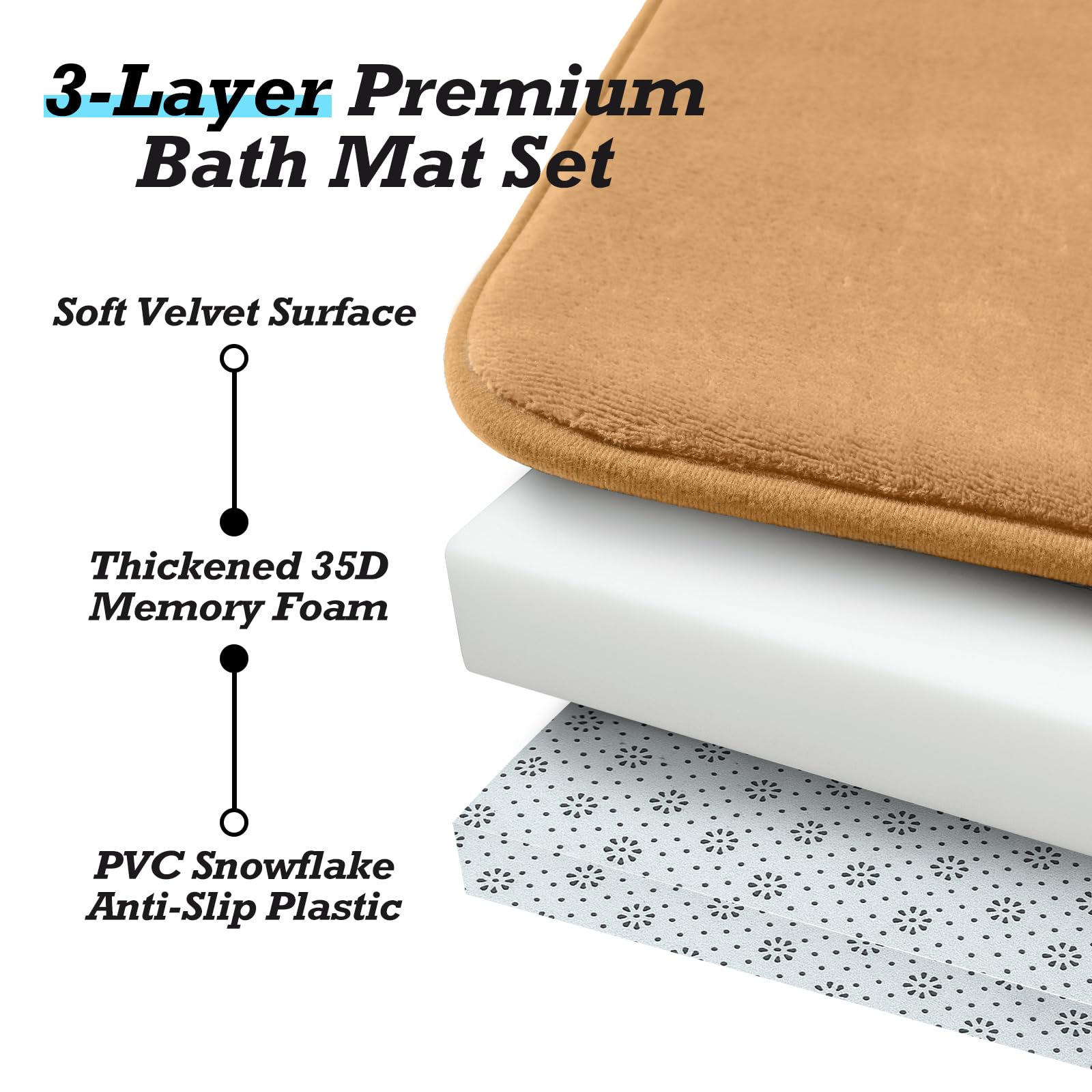 HUXMEYSON machine-washable bath mat stays fresh with gentle-cycle cleaning.