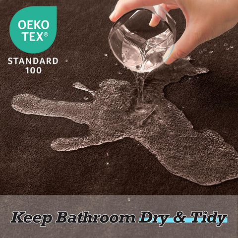 HUXMEYSON non slip backing detail prevents shifting on wet floors