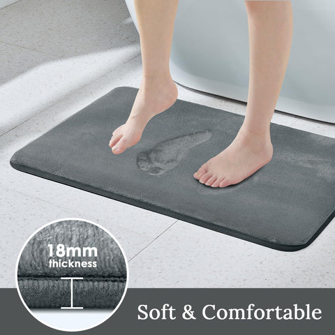 HUXMEYSON non-slip PVC backing ensures secure footing on slick bathroom floors.