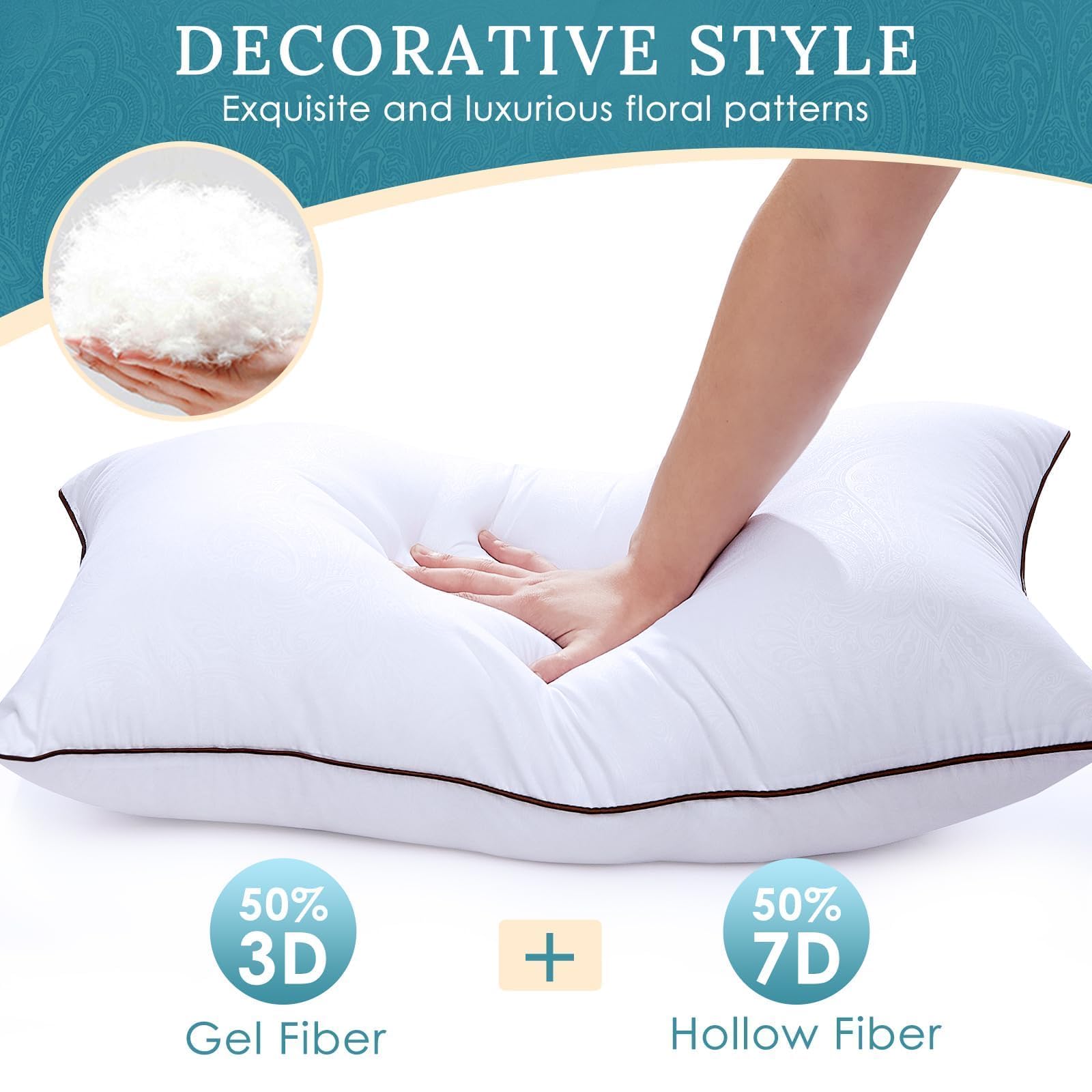 HUXMEYSON pillows suit back, side, and stomach sleepers for versatile comfort.
