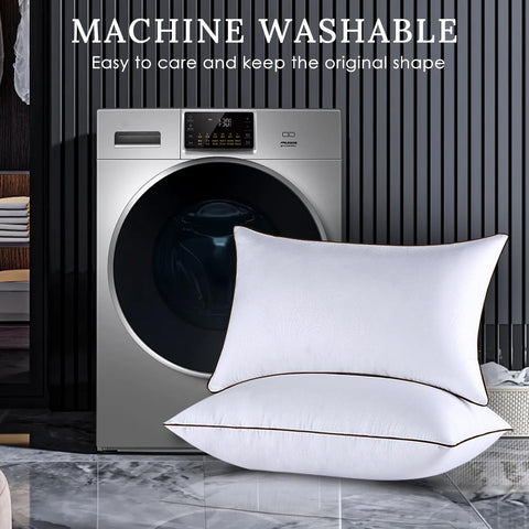 HUXMEYSON pillows are machine washable for easy maintenance.