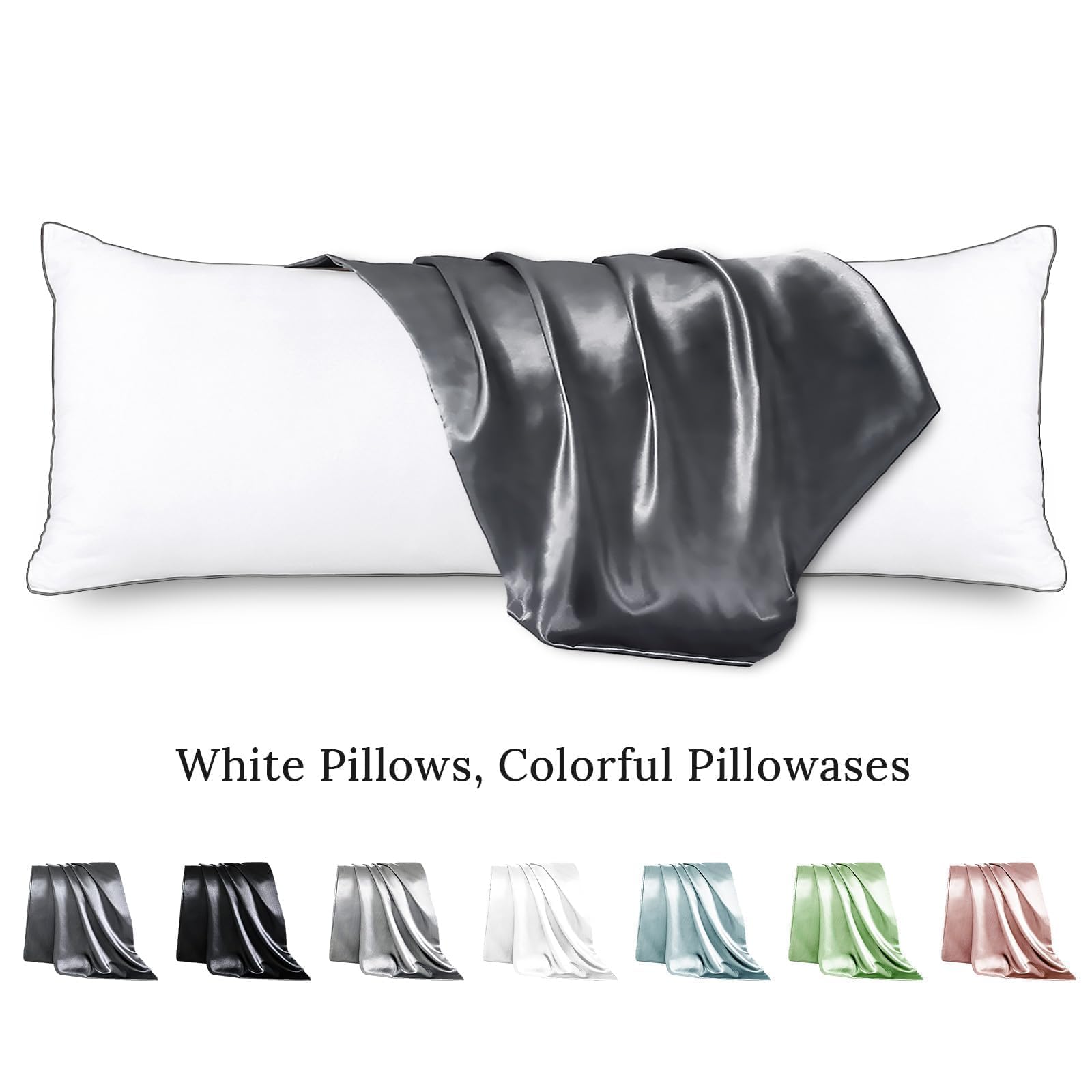 HUXMEYSON satin pillowcase provides cooling, silky touch for a comfortable night