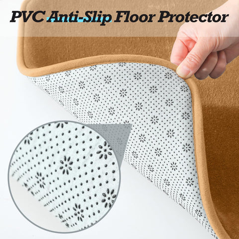 HUXMEYSON U-shaped 20x24 contoured rug surrounds the toilet with supportive cushioning.