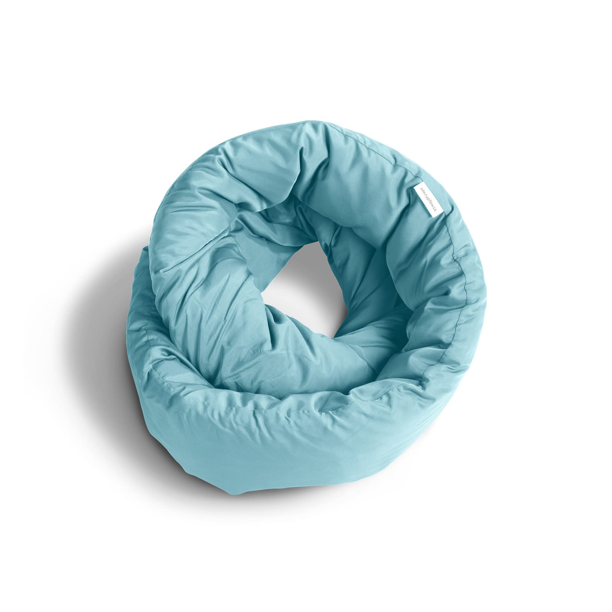 Huzi Infinity Pillow offers 360° support for all resting positions on the go.