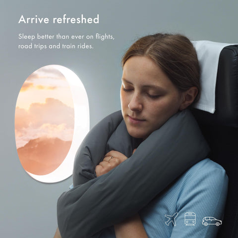 Huzi Infinity Pillow machine washable for quick refreshing after trips or daily use.