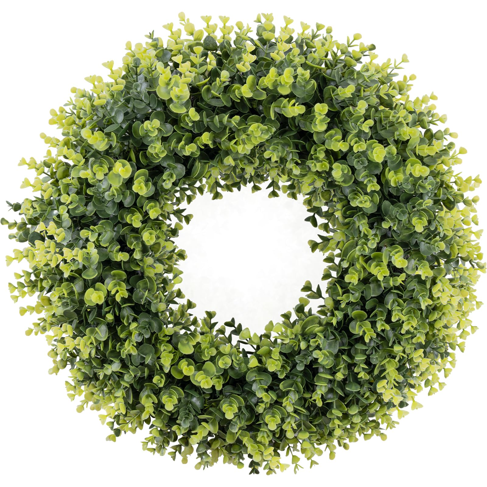 HUZIYAHAN boxwoods wreath front door 20in enhances curb appeal with evergreen charm.