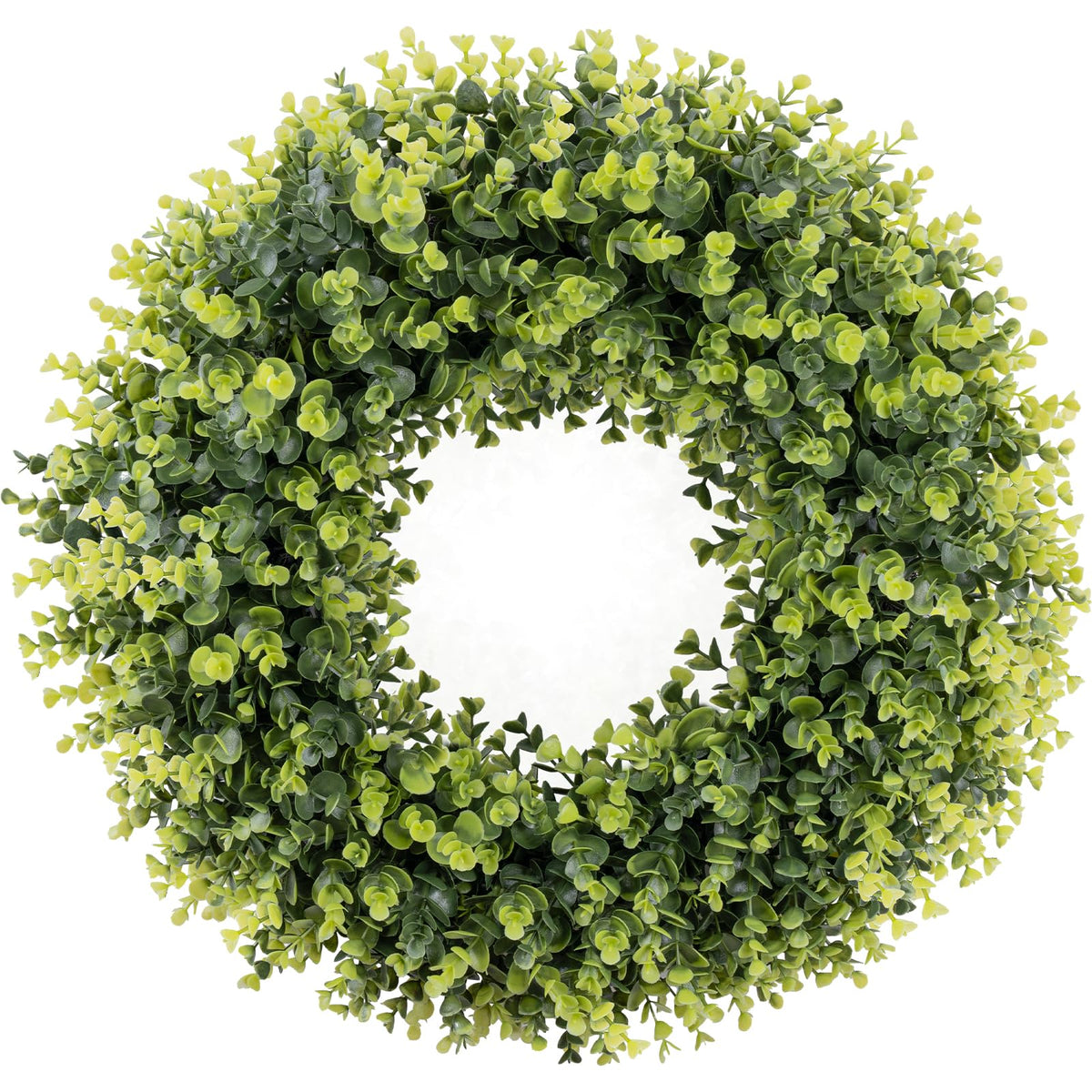 HUZIYAHAN boxwoods wreath front door 20in enhances curb appeal with evergreen charm.