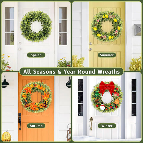 HUZIYAHAN boxwoods wreath gift idea ideal for housewarmings and holidays.