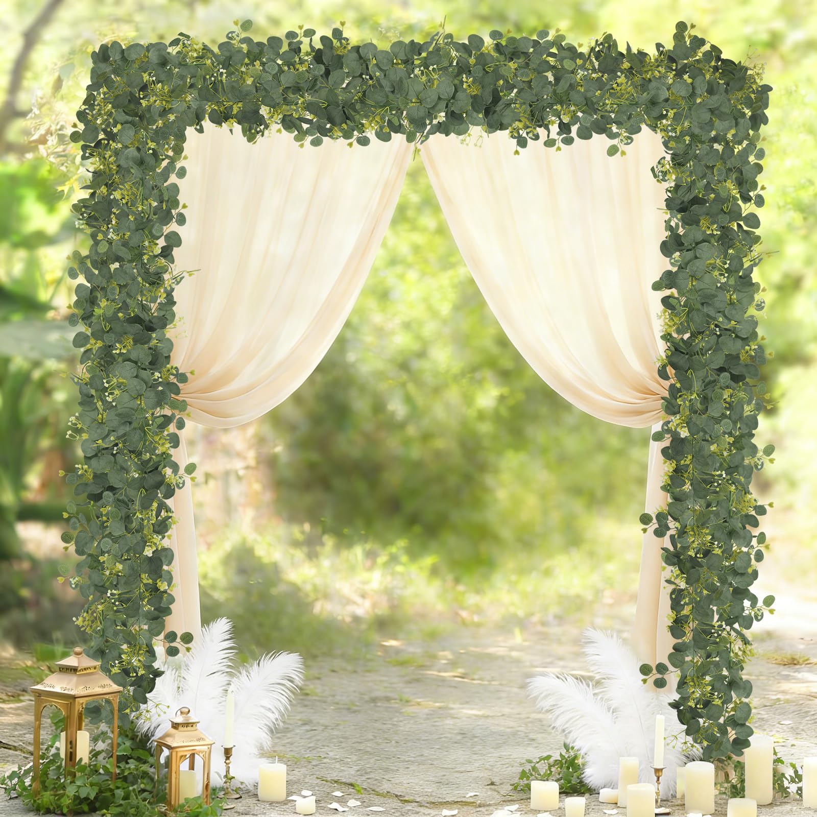 HUZIYAHAN eucalyptus garland holiday DIY decoration ideas
