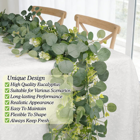 HUZIYAHAN eucalyptus garland versatile indoor outdoor use