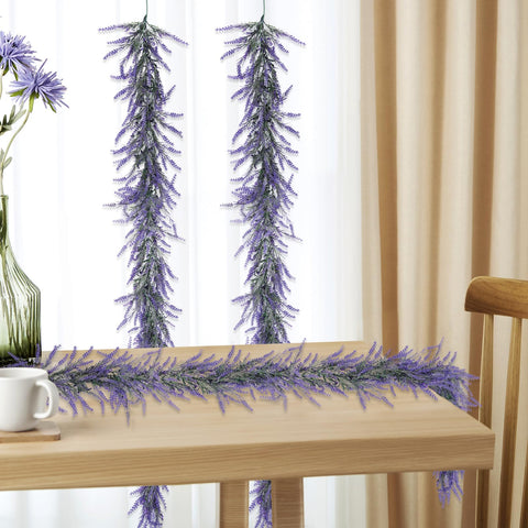 HUZIYAHAN lavender garland 6ft bulk option enhances weddings or party decor.