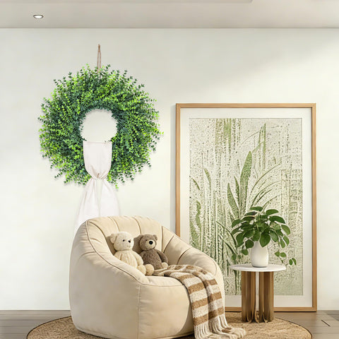 HUZIYAHAN window or door wreath creates welcoming curb appeal