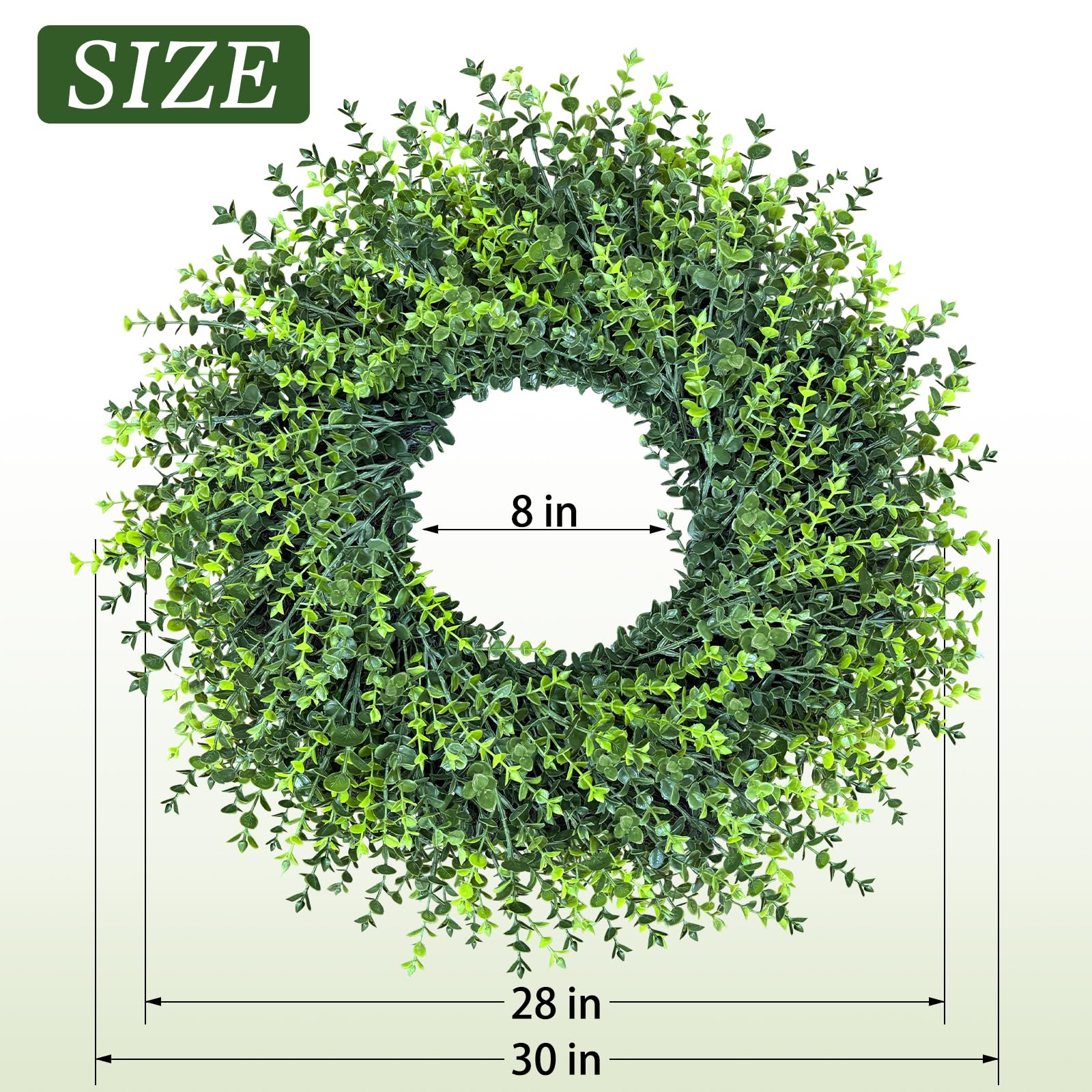 HUZIYAHAN year-round greenery wreath suits indoor and outdoor displays