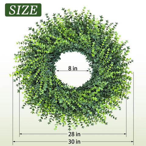 HUZIYAHAN year-round greenery wreath suits indoor and outdoor displays
