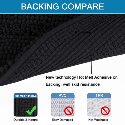 H.VERSAILTEX highly absorbent bath mats keep bathroom floors dry.