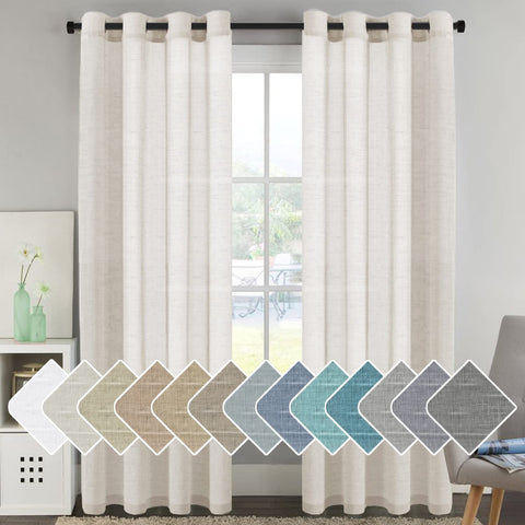 H.VERSAILTEX 96 inch linen panel diffuses light and adds privacy