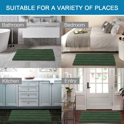 H.VERSAILTEX easy-care chenille bath rug stays fluffy after washing and drying.