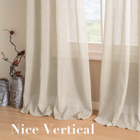 H.VERSAILTEX linen curtains room setting for bedroom or lounge.