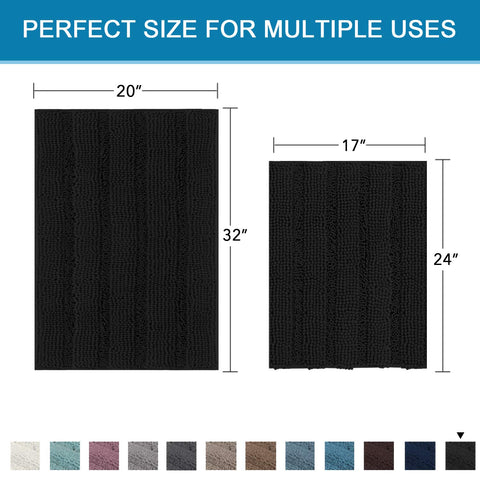 H.VERSAILTEX machine-washable bath rug for easy cleaning.