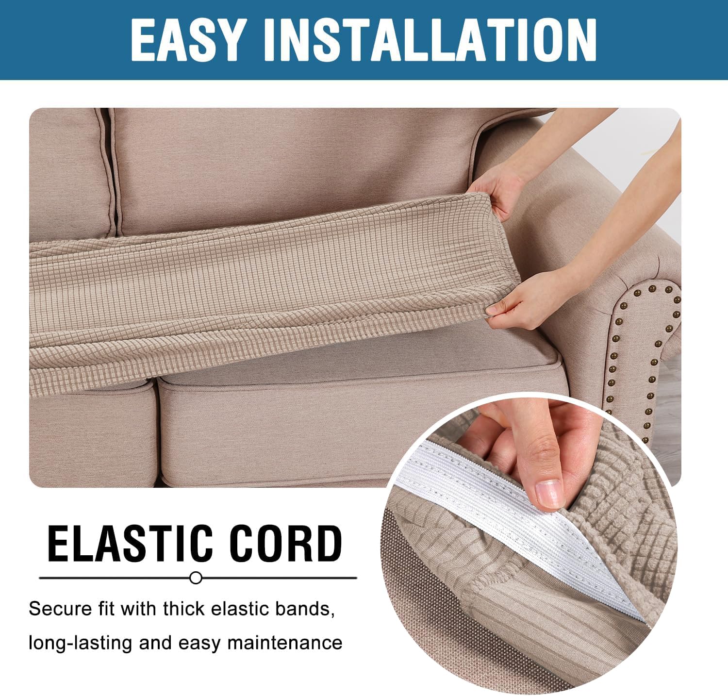 H.VERSAILTEX eco-friendly cushion covers protect against spills and stains
