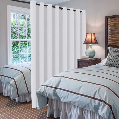 H.VERSAILTEX patio white curtain panel shown for easy hanging and smooth sliding