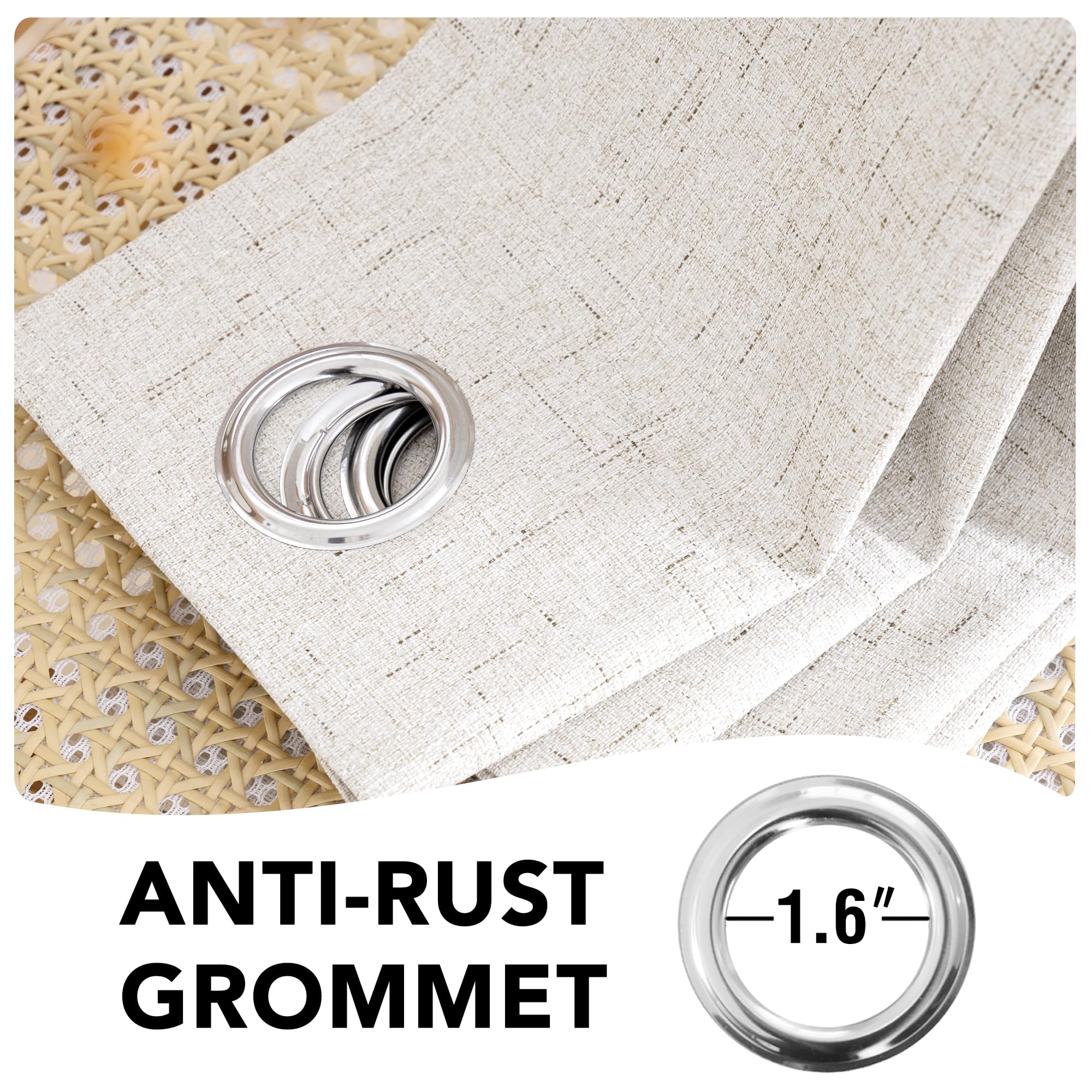 H.VERSAILTEX wrinkle-free fabric maintains a neat look across rooms.