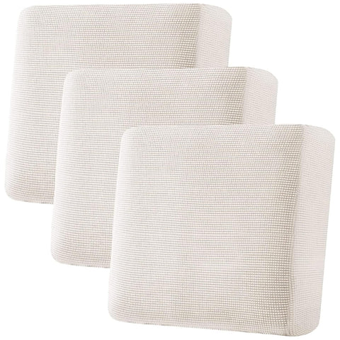 H.VERSAILTEX ivory cushion cover with textured jacquard weave for protection