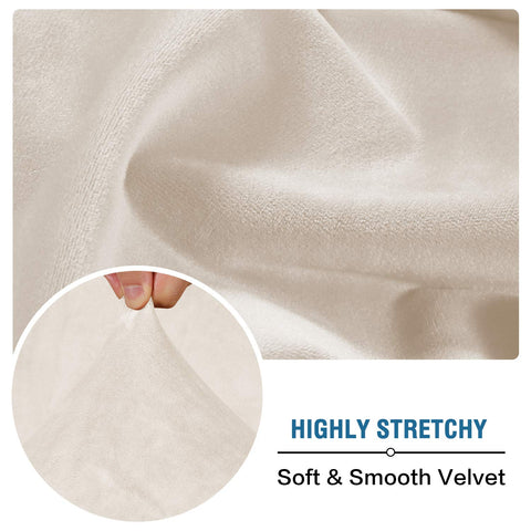 H.VERSAILTEX Velvet Stretch Cushion Cover with non-skid elastic bottom
