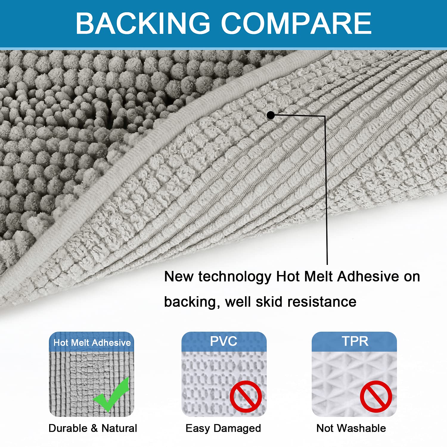 H.VERSAILTEX absorbent bath mat soaks up moisture quickly