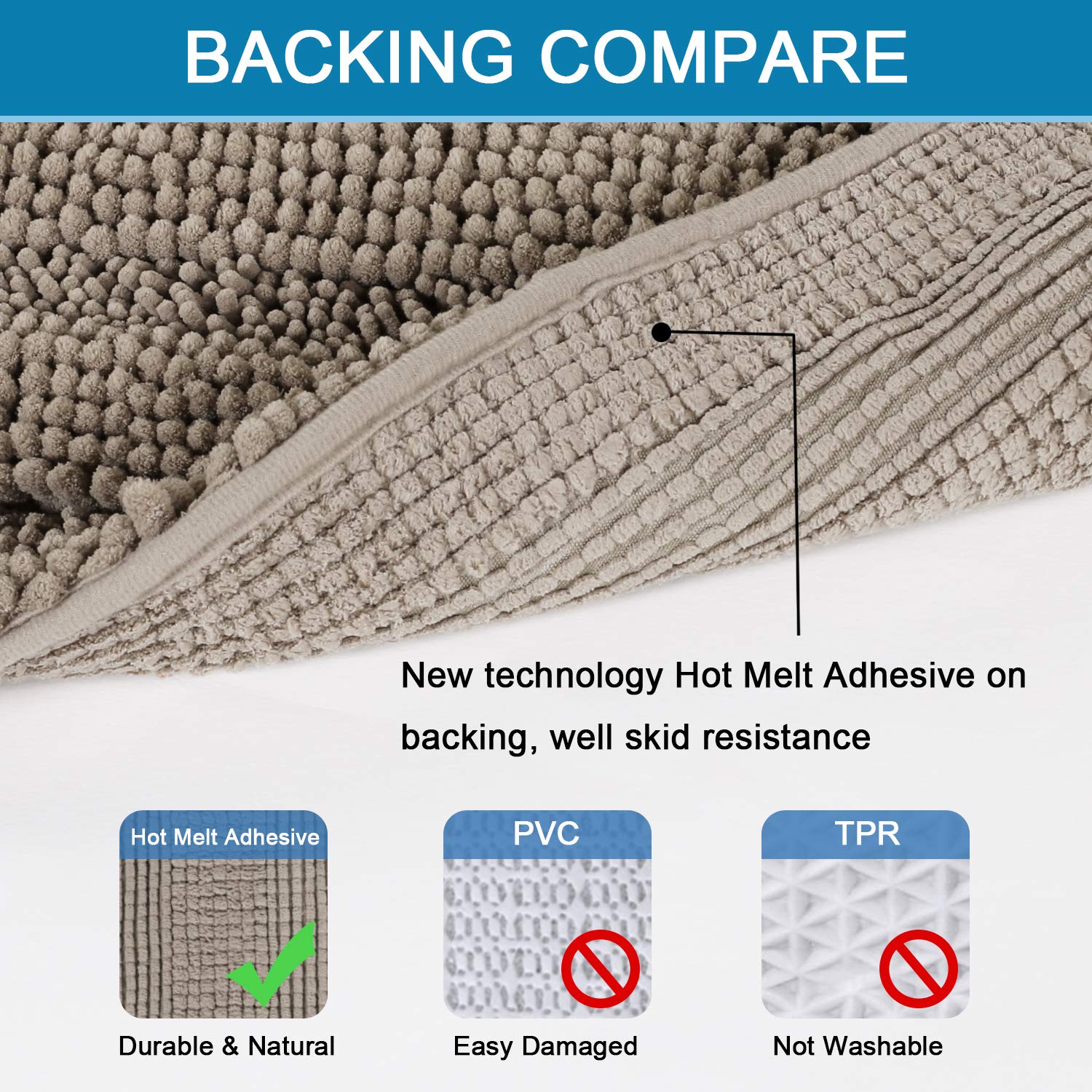 H.VERSAILTEX absorbent plush chenille texture ideal for quick water pickup