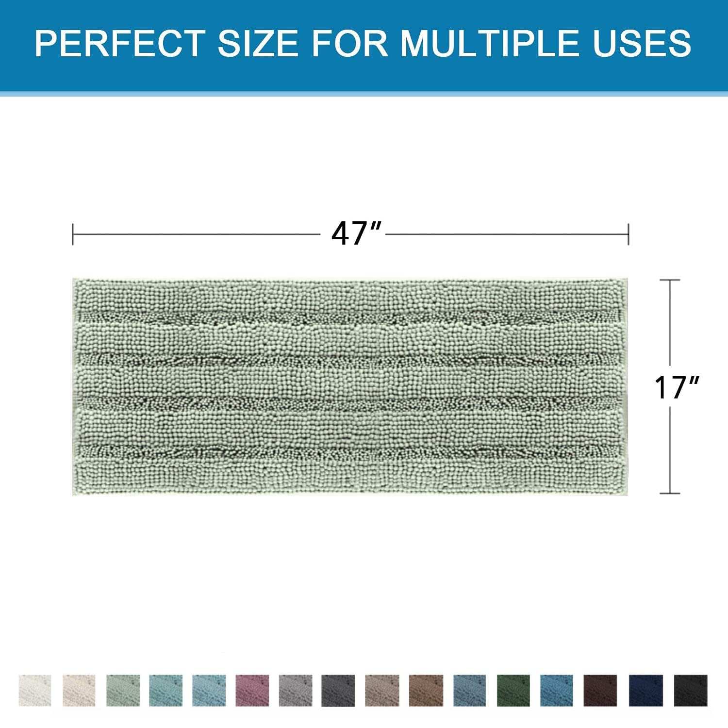 H.VERSAILTEX vibrant striped rug adds bold decor to bathrooms