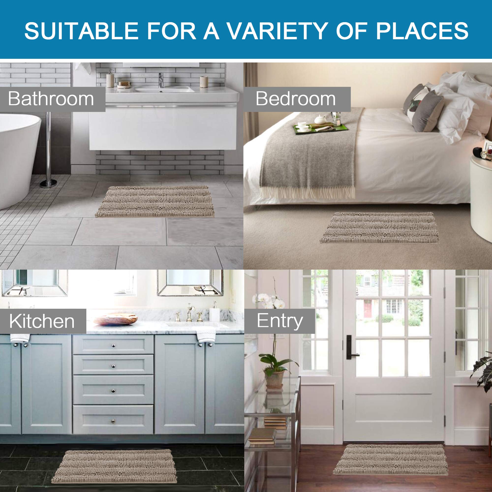 H.VERSAILTEX two-piece bath rug set in a cozy home bathroom