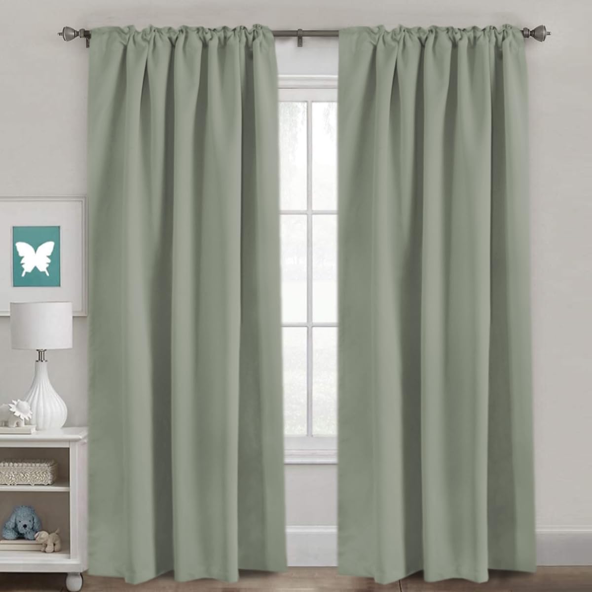 H.VERSAILTEX blackout curtains back-tab design demonstrates quick, secure rod installation.