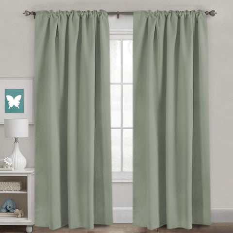 H.VERSAILTEX blackout curtains back-tab design demonstrates quick, secure rod installation.