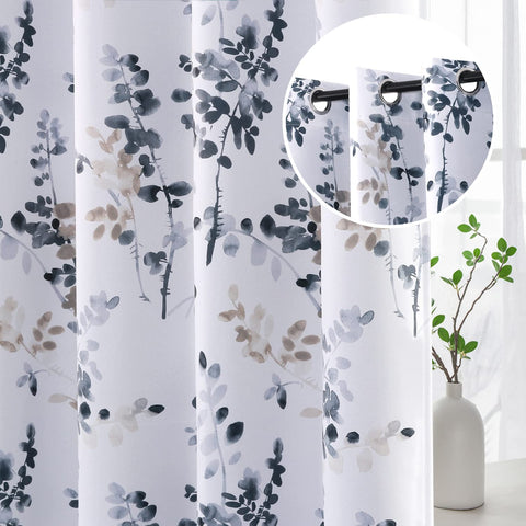 H.VERSAILTEX floral blackout curtain panel blocks light and adds privacy.