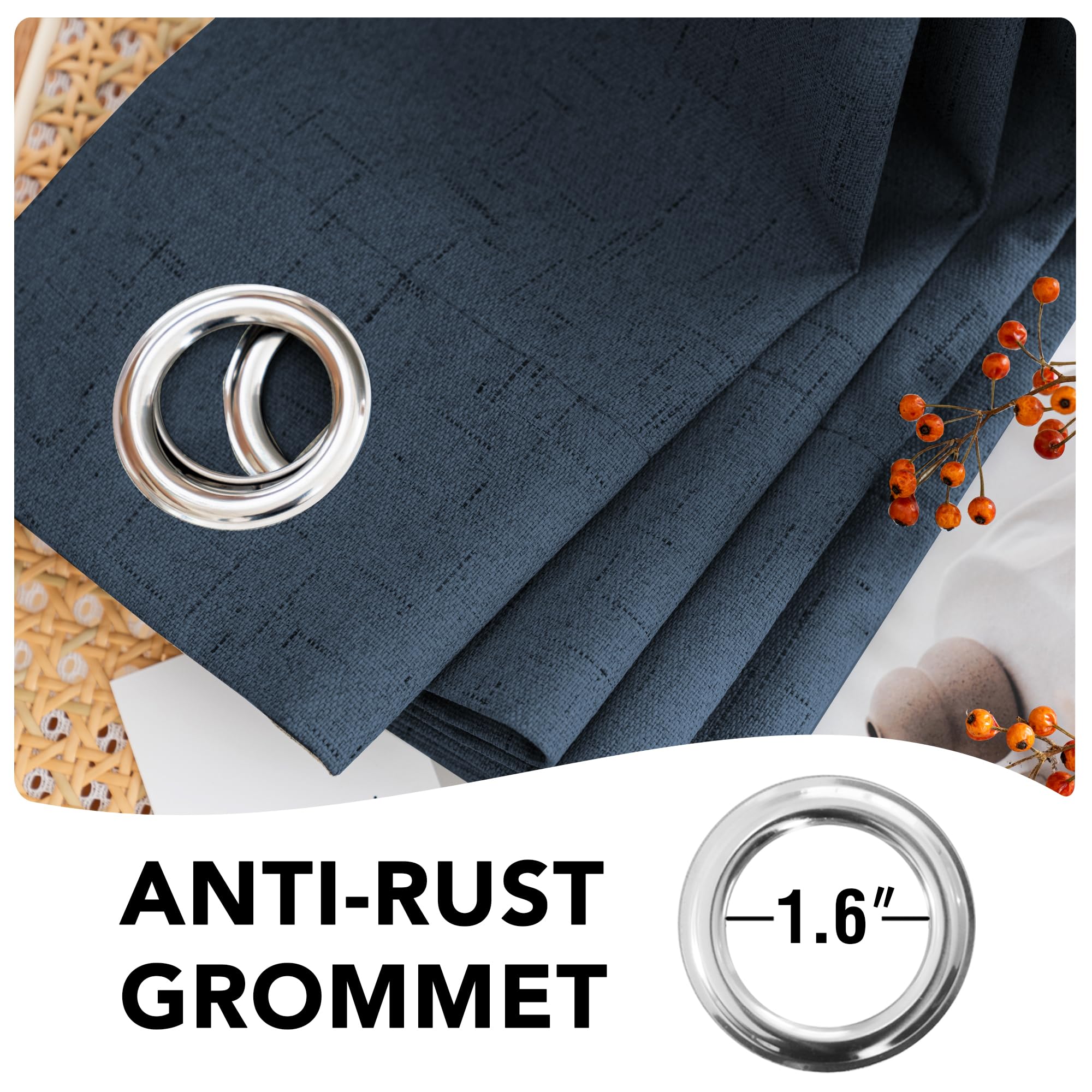 H.VERSAILTEX machine-washable curtains for easy care.