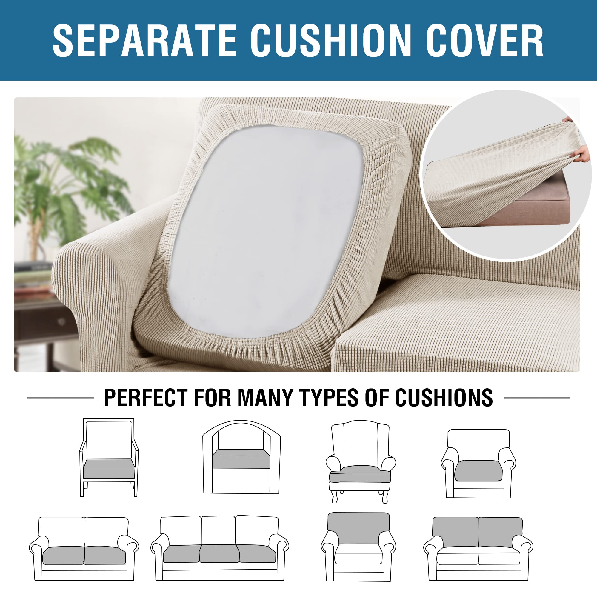 H.VERSAILTEX secure elastic edging keeps the slipcover in place